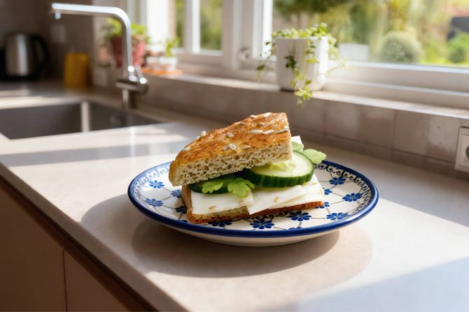 kaas-ui broodje